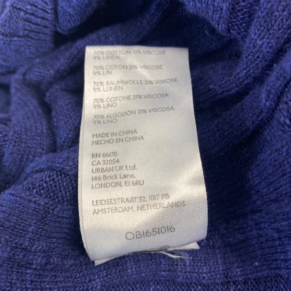 FREE PEOPLE Veda Sweater Skirt (JUST SKIRT) in Blue Size M - Picture 6 of 6